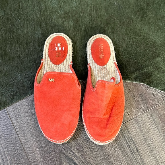 MICHAEL Michael Kors Shoes - Michael Kors orange suede espadrilles slides